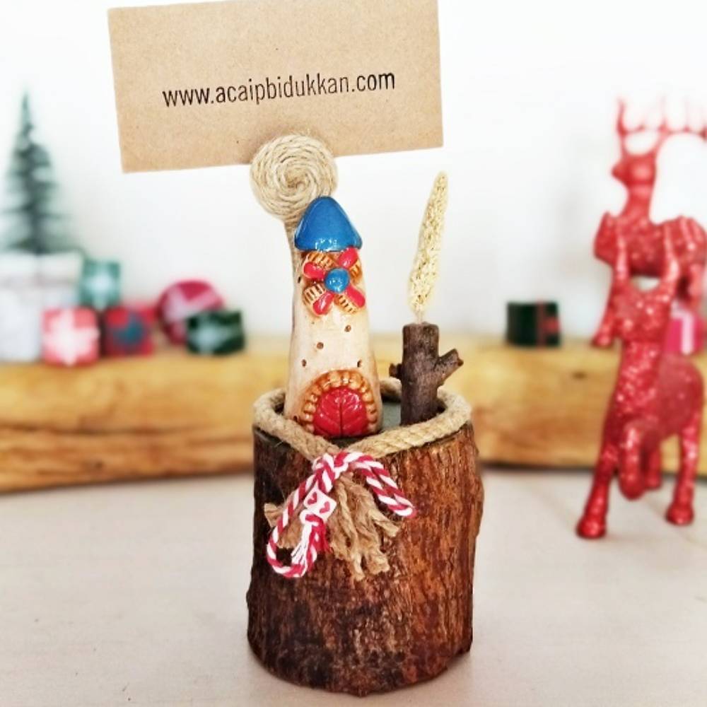 Seramik Evli Doğal Ağaç Not Tutucu K2238