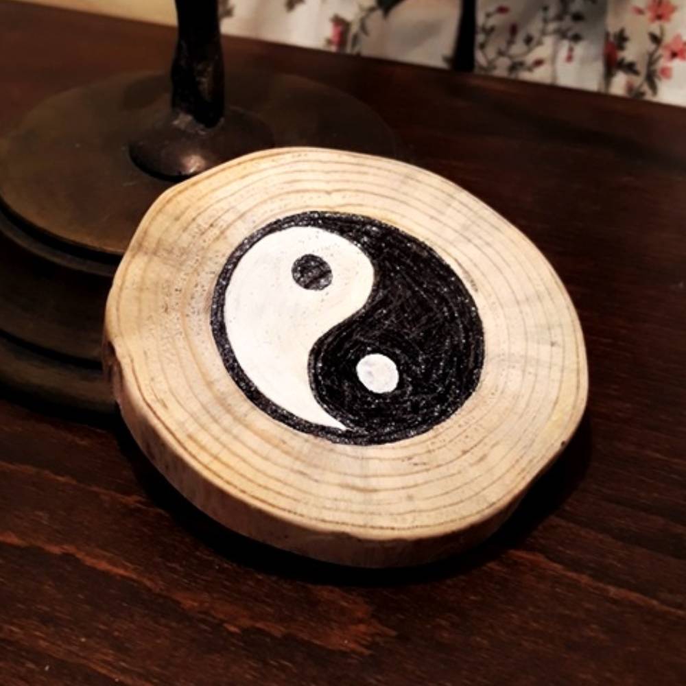 Yin Yang Motifli Bardak Altlığı Seti 4'lüK2268