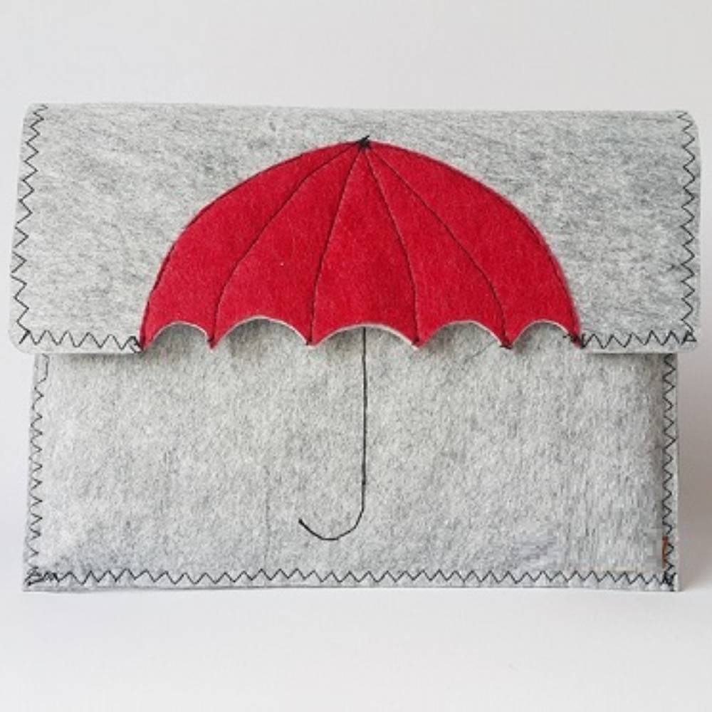 Şemsiyeli Keçe Clutch K2714