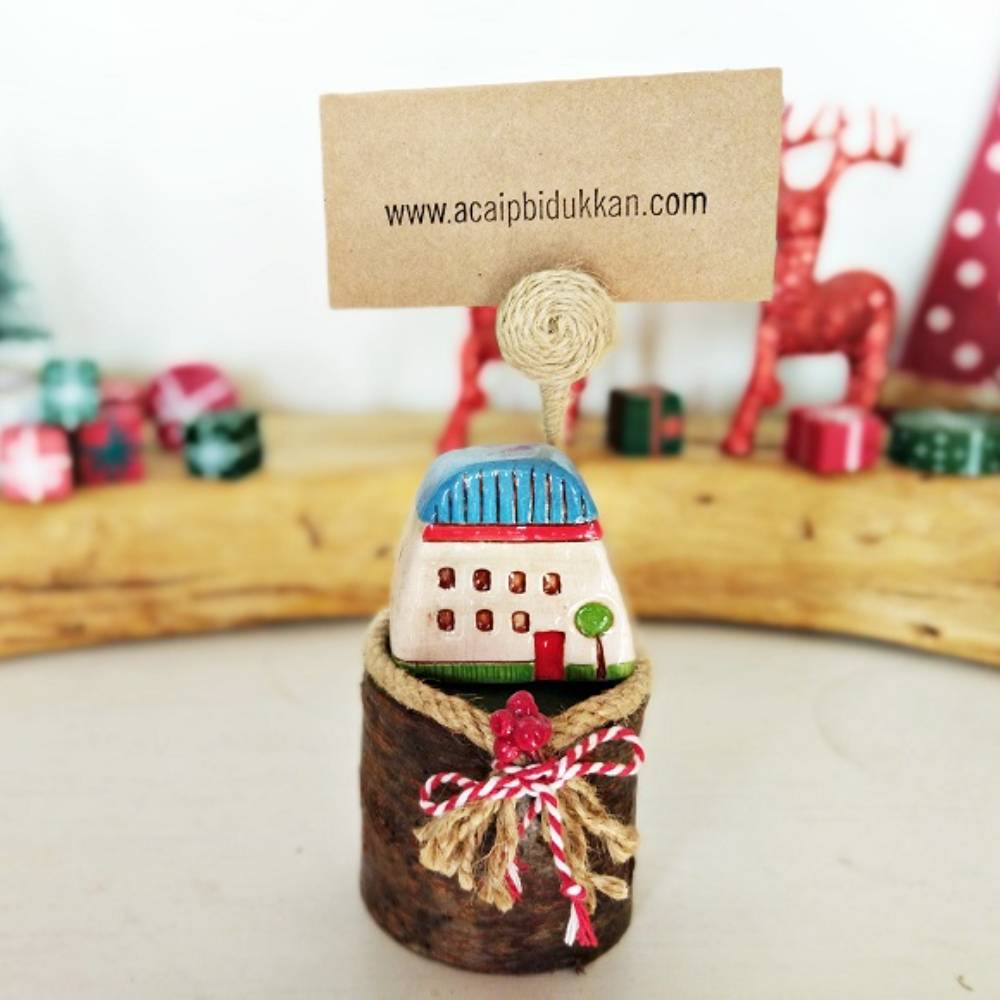 Seramik Evli Doğal Ağaç Not Tutucu K2167