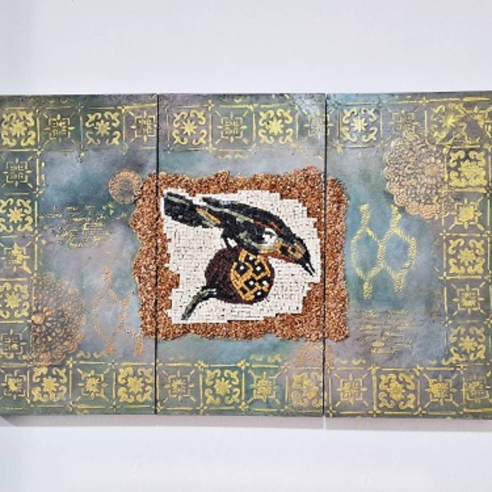 Taş Mozaik Kuş Tablo K2339