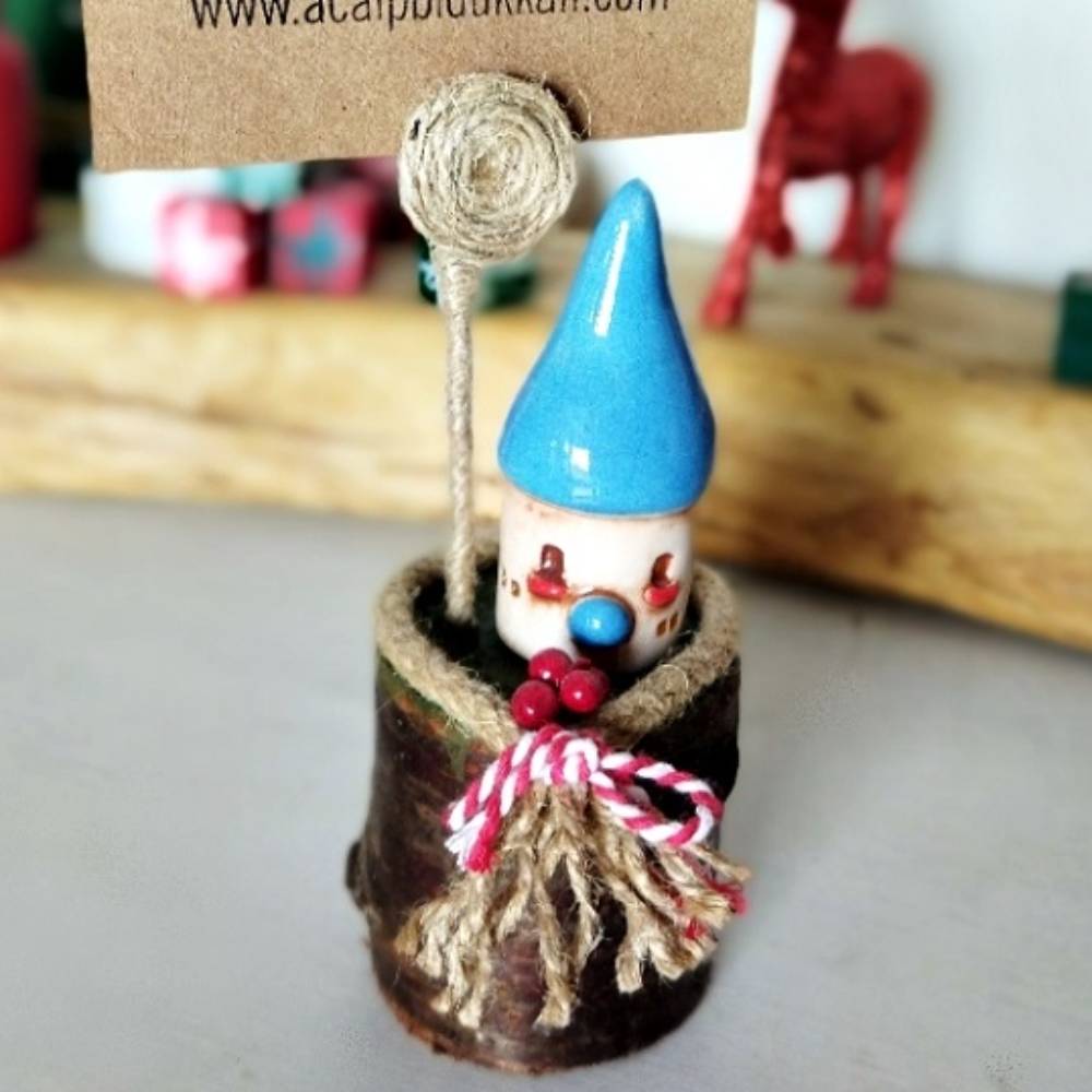 Seramik Evli Doğal Ağaç Foto & Not Tutucu K2649